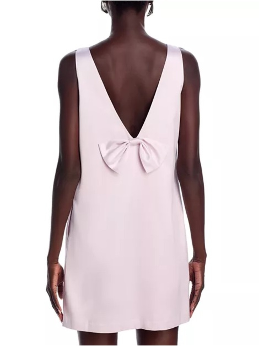 Wayf Pale Pink Sleeveless Mini Dress with Back Bow